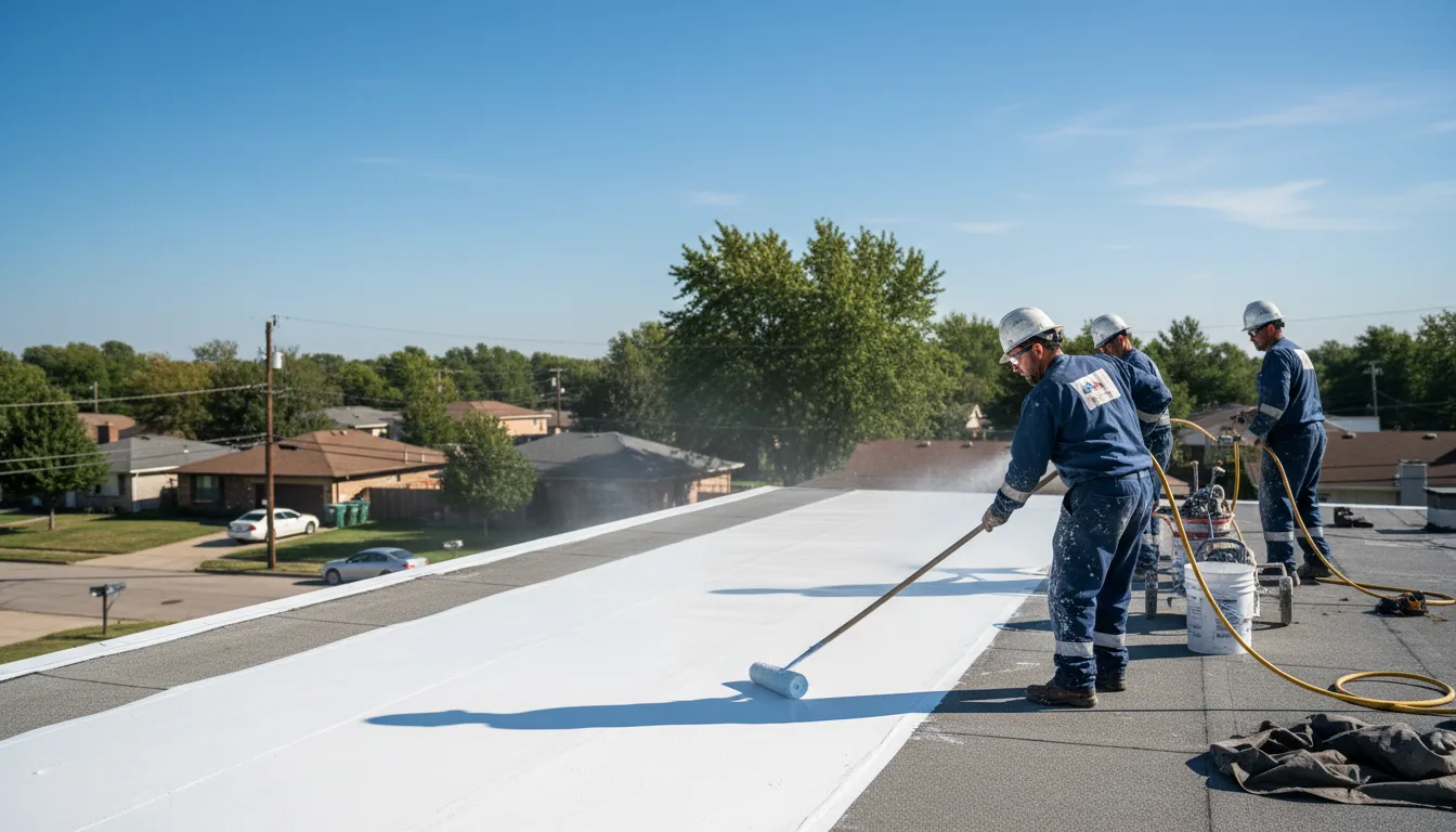 Commercial roof coating in Hudson, OH near me